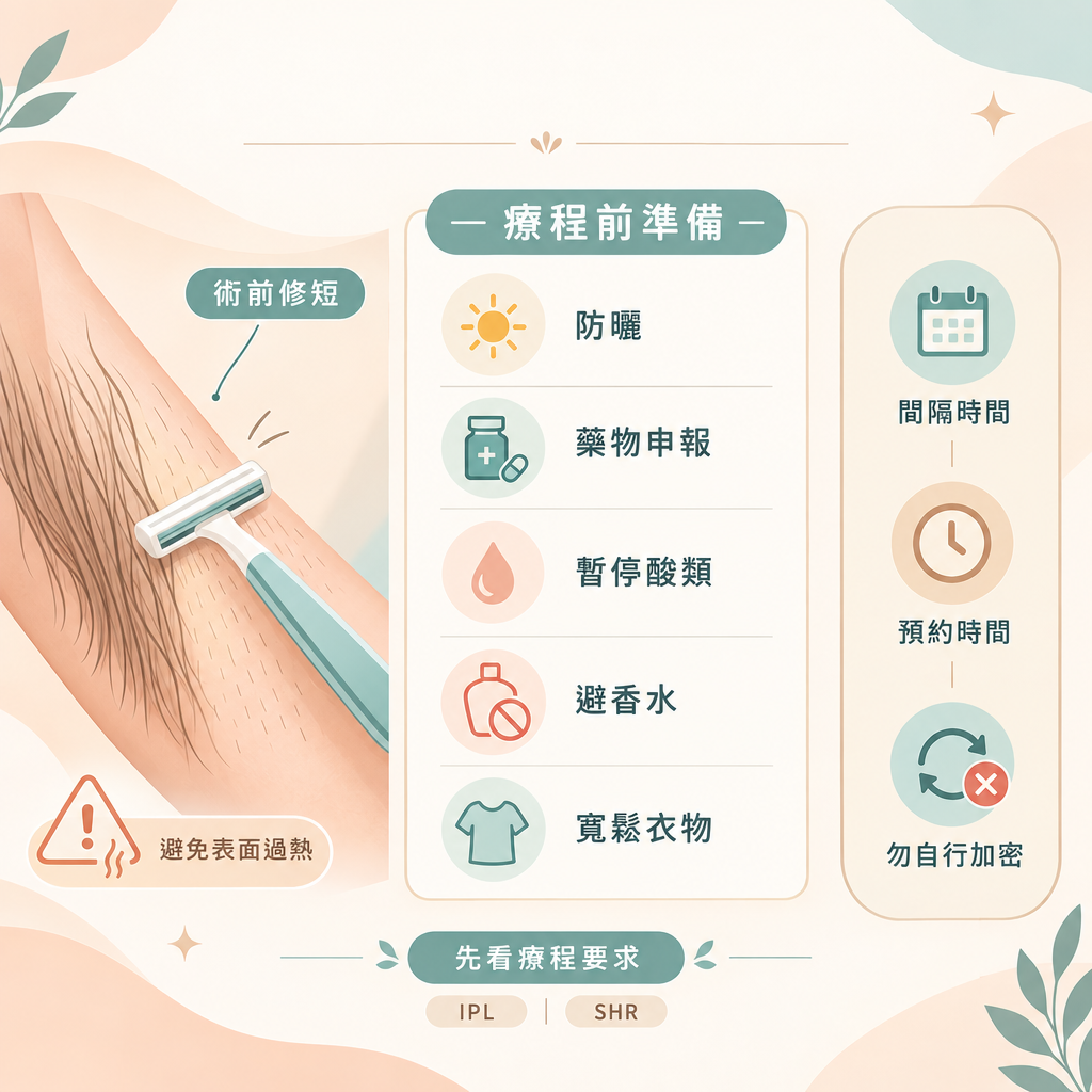 脫毛前要剃毛嗎？不同療程的術前準備清單