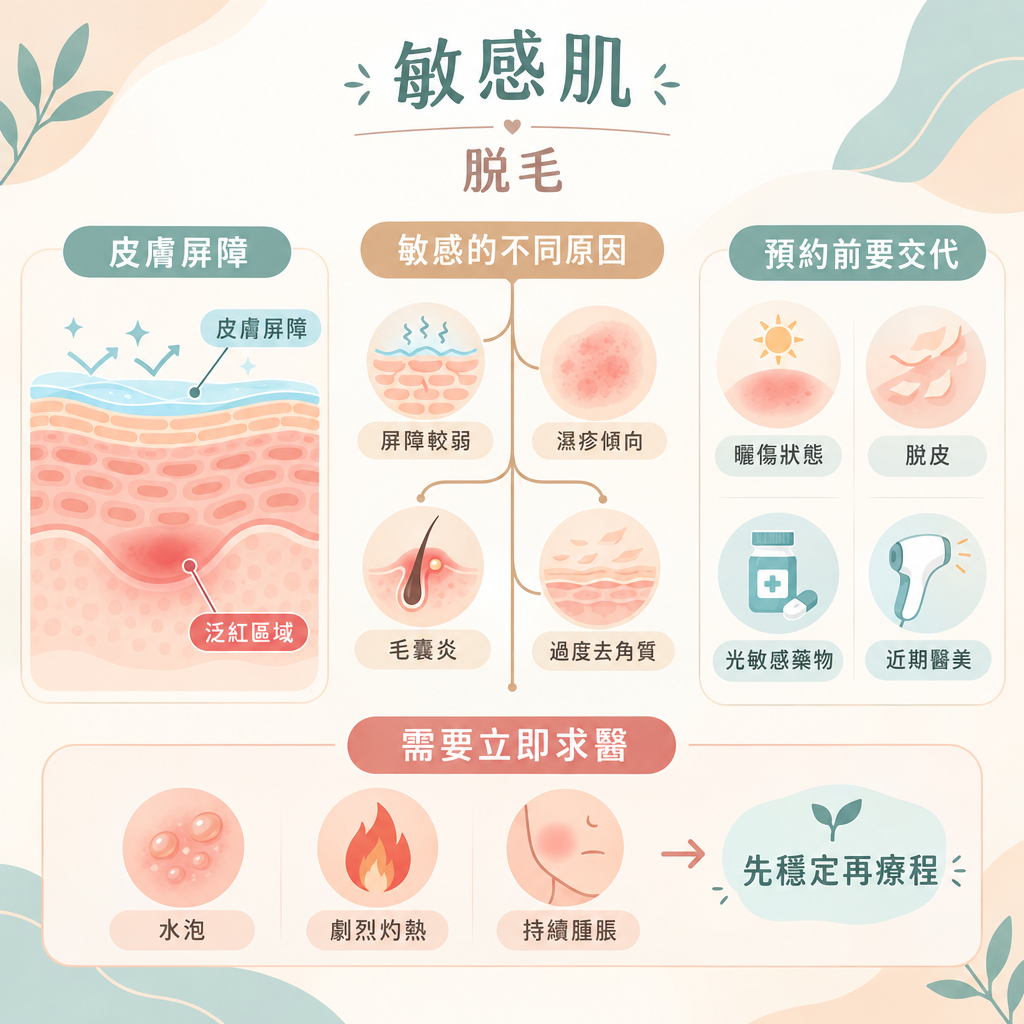 敏感肌可以脫毛嗎？紅腫、痕癢與風險評估