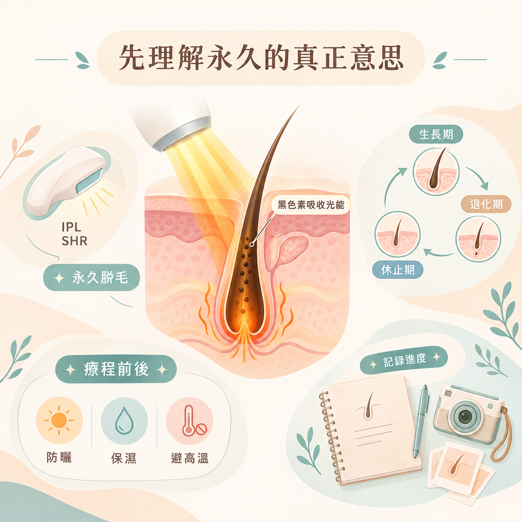 光學脫毛是永久脫毛嗎？原理、效果與療程次數一次瞭解