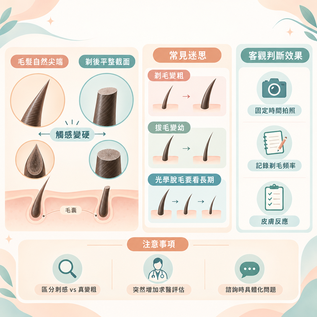 脫毛會令毛髮越來越粗嗎？破解常見迷思