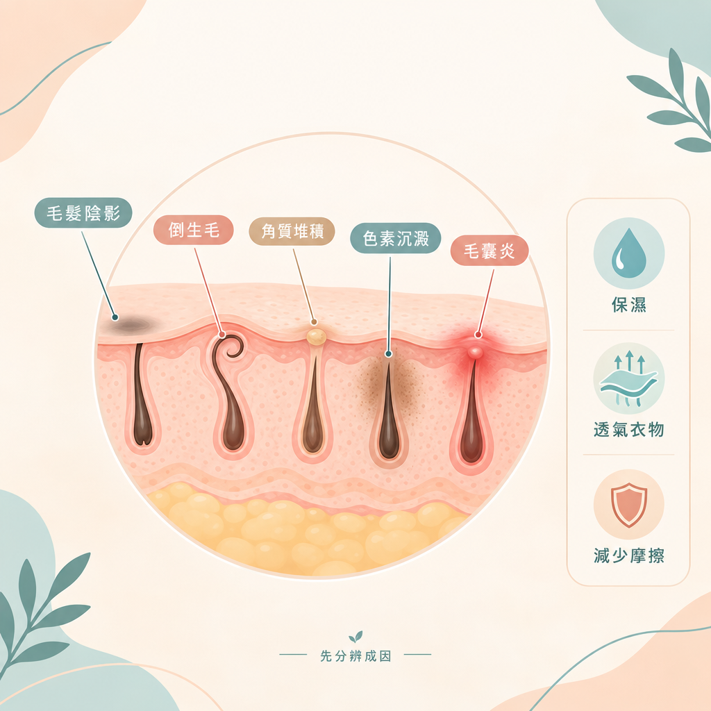腋下脫毛後為何仍有黑點？成因與改善護理